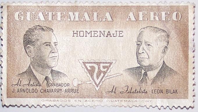 Homenaje Artista Arnoldo Chavarry y Filatelista Leon Bilak