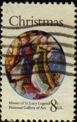 USA 1972 Scott 1472 Sello Navidad Christmas Santa Lucia usado