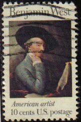 USA 1975 Scott 1553 Sello Pintor Americano Benjamin West usado