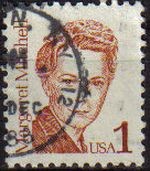 USA 1986 Scott 2169 Sello Escritora Margaret Mitchell Lo que el viento se llevo Usado