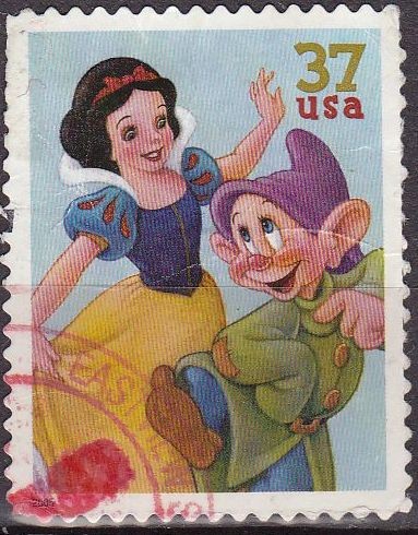 USA 2005 Scott3915 Sello Disney Blancanieves y los 7 enanitos Mudito usado 37c